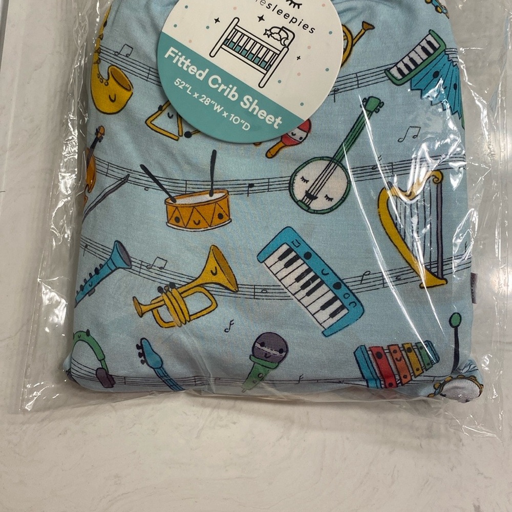 Little Sleepies Play Along Crib Sheets nib